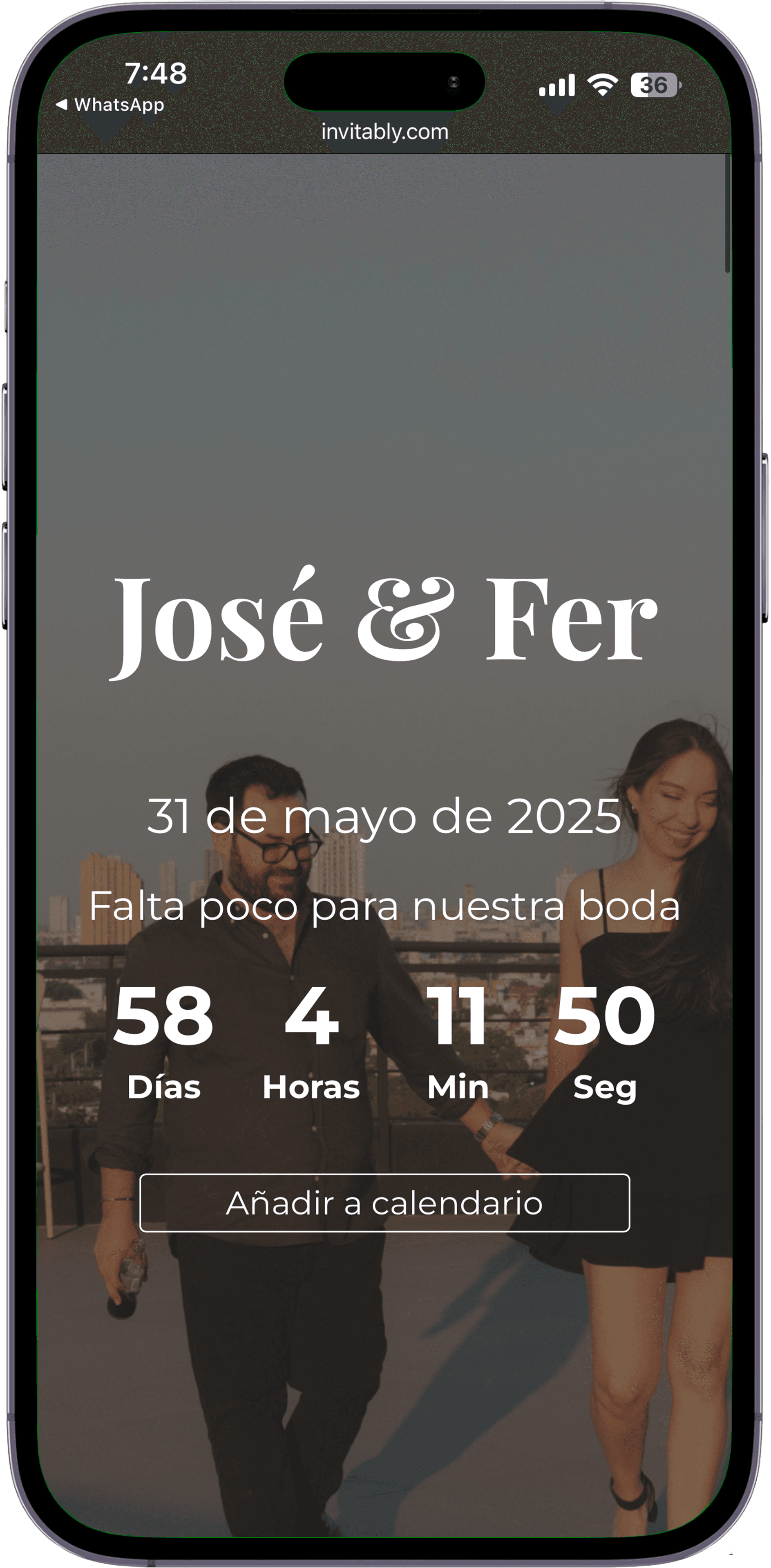 Invitación de boda