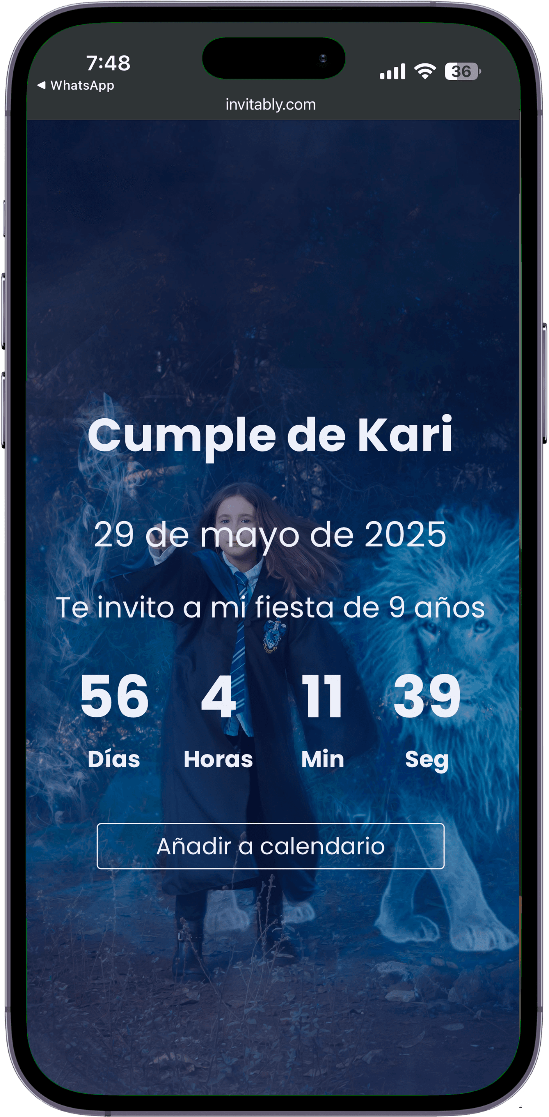 Invitación de cumpleaños